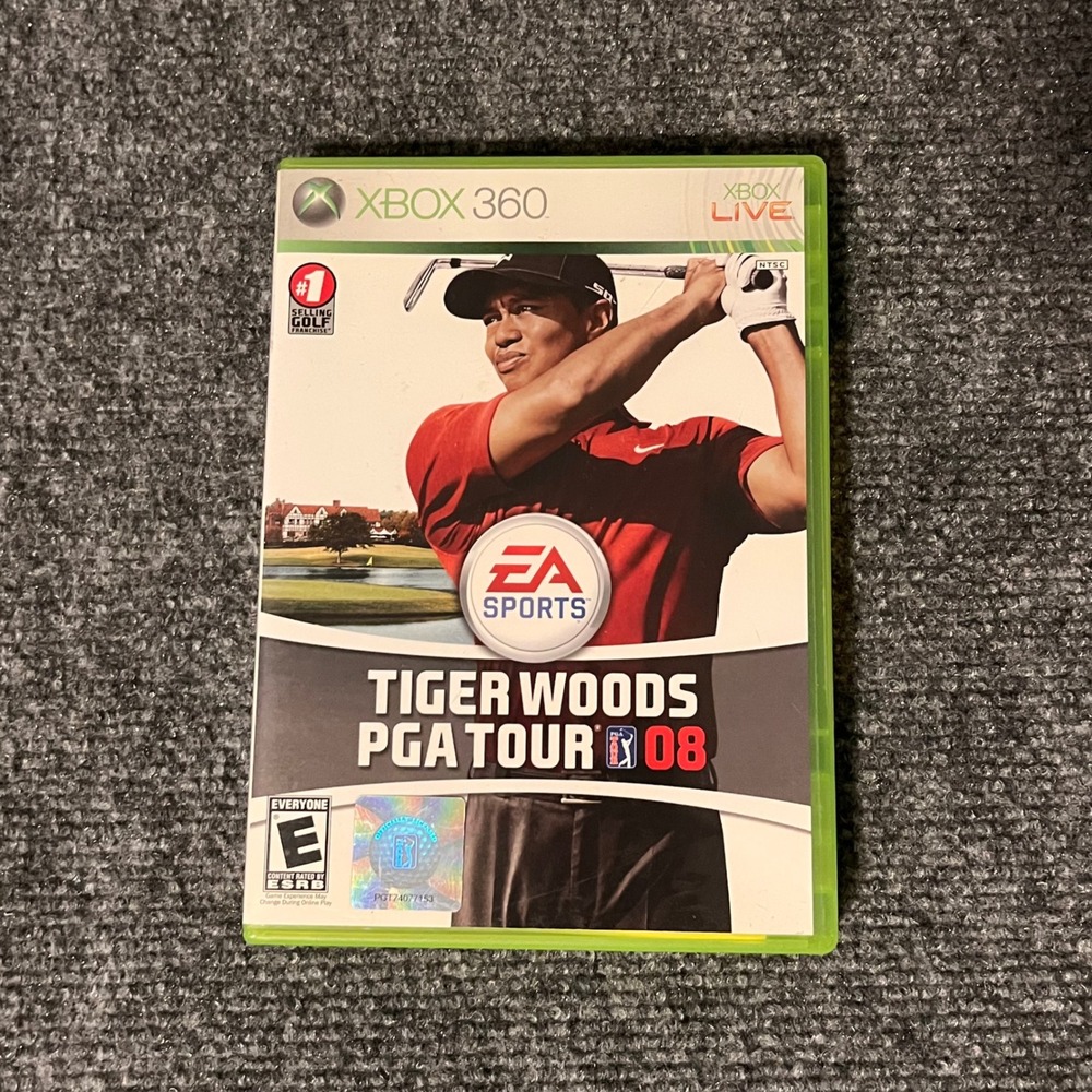 Tiger Woods PGA Tour 08 Xbox 360 EA Sports Golf Game CIB Manual 014633155693